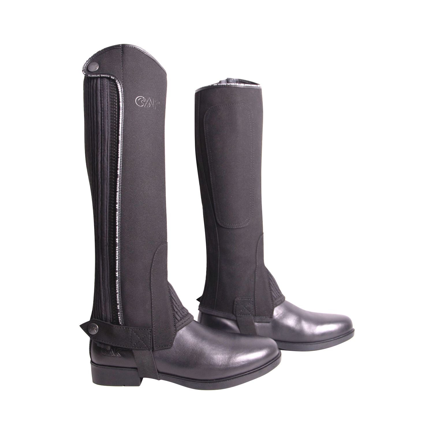 Mini-chaps équitation soufflet Enfant - 500 noires FOUGANZA Mini-chaps équitation soufflet Enfant - 500 noires FOUGANZA