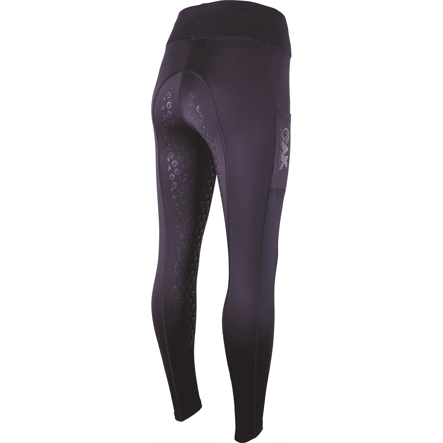 AK Oreo Pull On High Waisted Leggings D'Équitation Respirants Avec Siège Silicone Complet - AKRS-6052-01