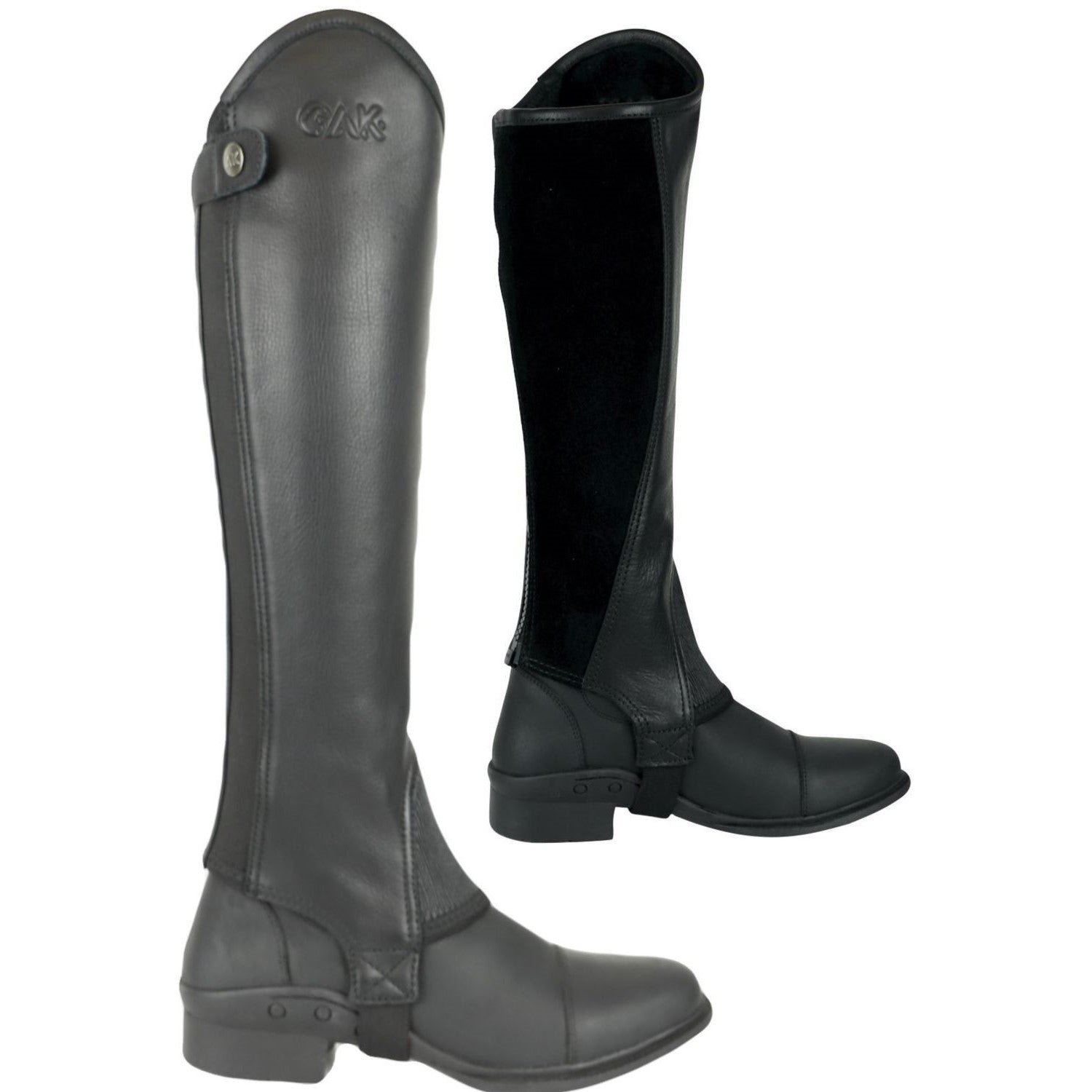 AK Classic Leather Horse Riding Half Chaps - Main Image